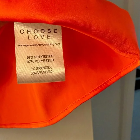 Generation Love Dallas Chain Tank Top Orange Gold Chain V-Neck Size Small - Picture 8 of 10